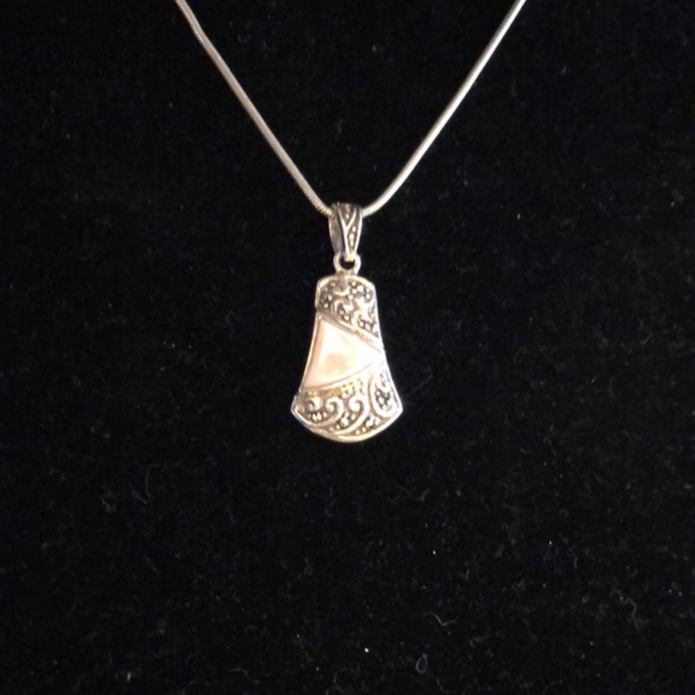925 Sterling Silver pendant on 925 snake chain